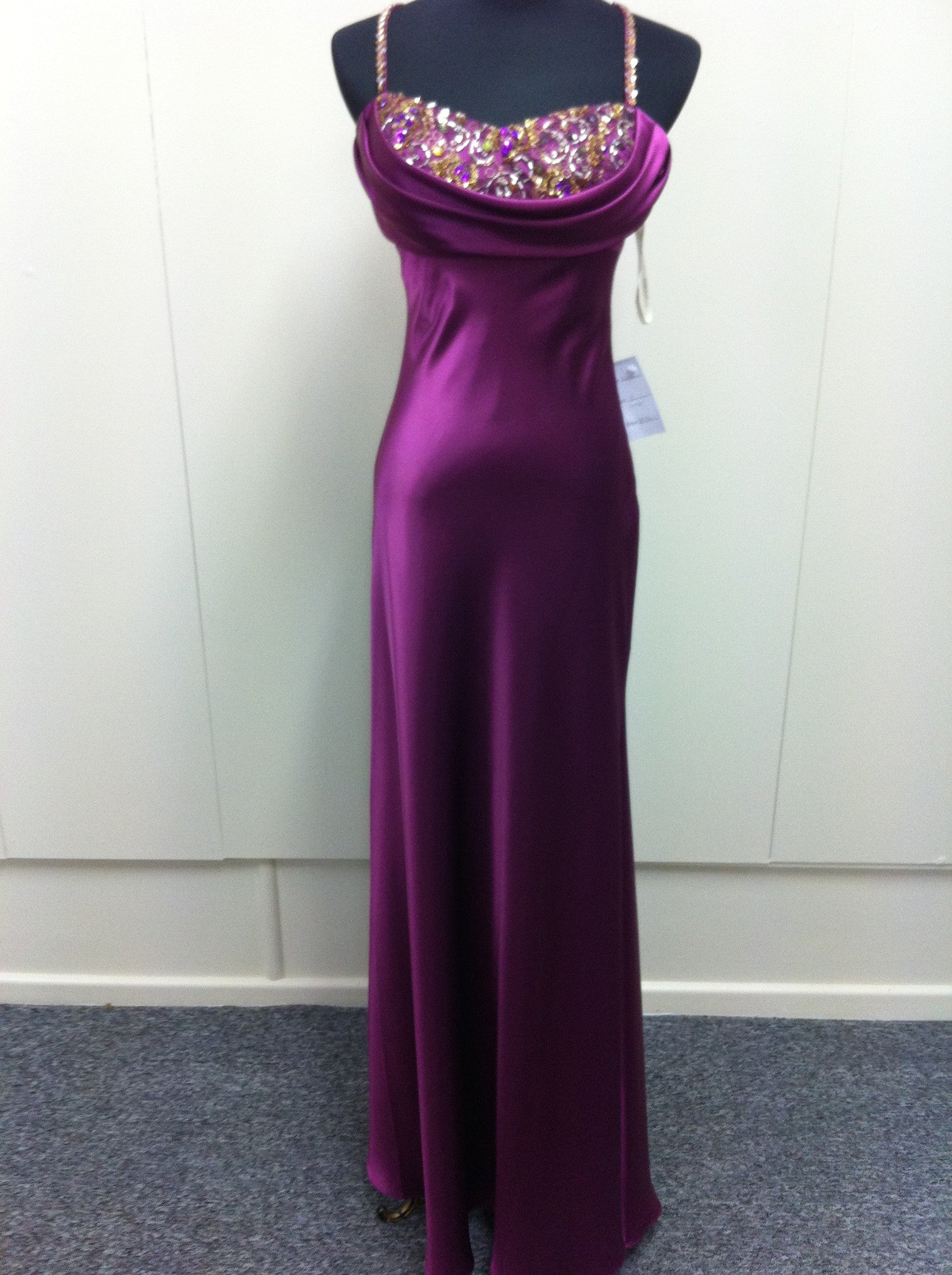 Beaded Satin Gowns Marked Down to Sell Out Free Shipping F026